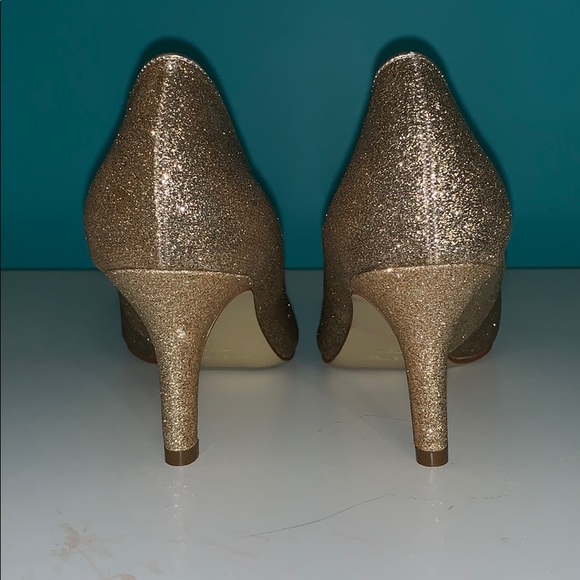 Nine West Golden Sparkly Heels - Picture 3 of 4